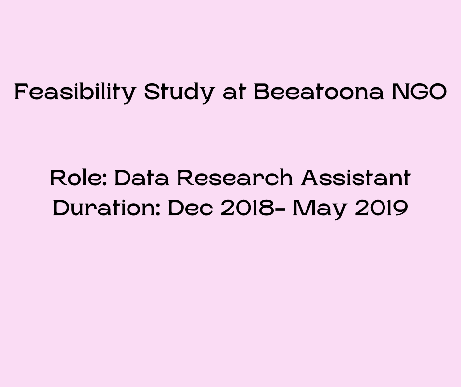 Feasibility Study- Beeatoona NGO