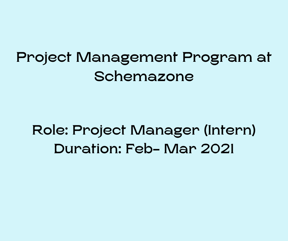 Project Management Program- Schemazone